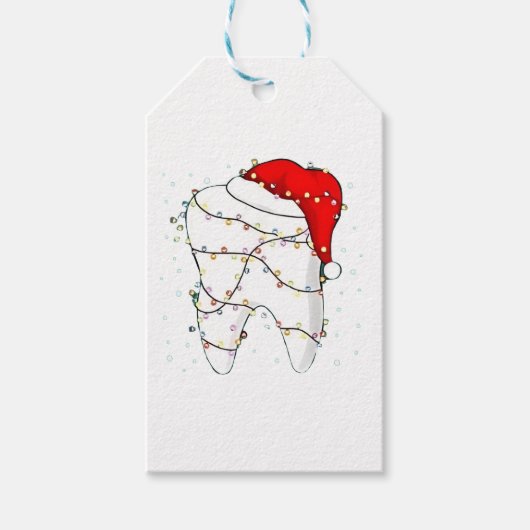 デンタルクリスマスダニー歯医者の休日 ギフトタグ (正面)