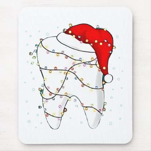 デンタルクリスマスダニー歯医者の休日 マウスパッド (正面)