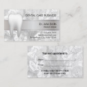デンタルケアのエレガントな大理石の歯科医のアポイントメント 予約カード (正面/裏面)