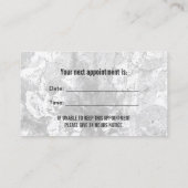 デンタルケアのエレガントな大理石の歯科医のアポイントメント 予約カード (裏面)