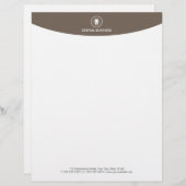 デンタルケアのシンプルな歯アイコンモダンの歯科医 レターヘッド (正面/裏面)