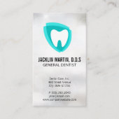 デンタルケアの歯のロゴ 名刺 (正面)