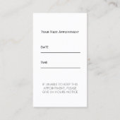 デンタルケアの歯科医のプロフェッショナルのアポイントメント 予約カード (裏面)