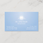 デンタルケアの淡いブルーの歯科医のアポイントメント 予約カード (正面)