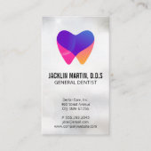 デンタルケアの白い歯ロゴ 名刺 (正面)