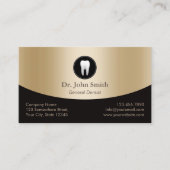 デンタルケアエレガントブラック&金ゴールドアポイントメント 予約カード (正面)