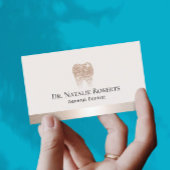 デンタルケアエレガント金ゴールド歯ロゴ歯科医 予約カード