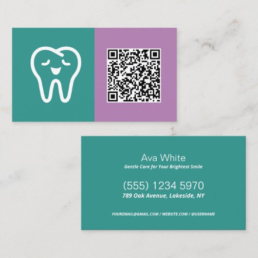 デンタルケアカスタムQR 名刺 (正面/裏面)