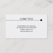 デンタルケアシンプル白歯の歯医者ブラックドット 名刺 (裏面)