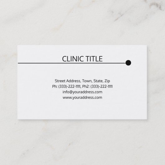 デンタルケアシンプル白歯の歯医者ブラックドット 名刺 (裏面)