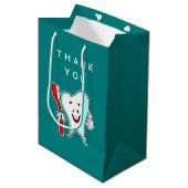 デンタルケアハッピーティースと歯ブラシありがとう ミディアムペーパーバッグ (正面アングル)