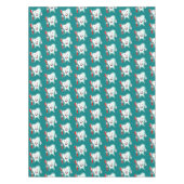 デンタルケアハッピーティース歯ブラシパターン テーブルクロス (正面)