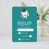 デンタルケアハッピーティース歯ブラシ卒業 出欠カード (スタンド正面)