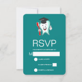 デンタルケアハッピーティース歯ブラシ卒業 出欠カード (正面)