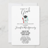 デンタルケアハッピーティース歯ブラシ卒業 招待状 (正面)