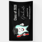 デンタルケアハッピーティース歯ブラシ卒業 横断幕 (縦)