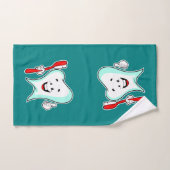 デンタルケアハッピーティース歯ブラシ バスタオルセット (ハンドタオル)