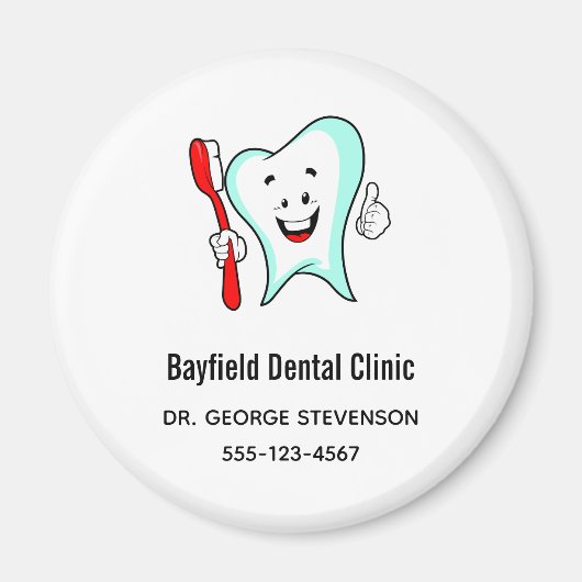 デンタルケアハッピーティース歯ブラシ マグネット (正面)