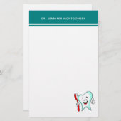 デンタルケアハッピーティース歯ブラシ 便箋 (正面/裏面)