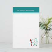 デンタルケアハッピーティース歯ブラシ 便箋 (スタンド正面)