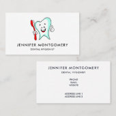 デンタルケアハッピーティース歯ブラシ 名刺 (正面/裏面)