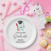 デンタルケアハッピーティース目盛りキャップ ペーパープレート (パーティー)