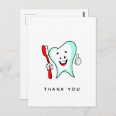 デンタルケアハッピー歯歯ブラシありがとう ポストカード (正面/裏面)