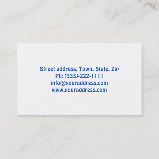 デンタルケア小児歯科ブルースマイル 名刺 (裏面)