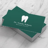 デンタルケア歯のロゴプレーンティール（緑がかった色）グリーン歯科医 予約カード
