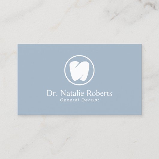デンタルケア歯のロゴプロフェッショナルブルー歯医者 予約カード (正面)