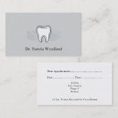 デンタルケア歯モチーフアポイントメントカード 予約カード (正面/裏面)