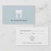 デンタルケア歯モチーフデザインアポイントメントカード 予約カード (正面/裏面)