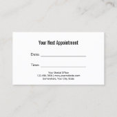 デンタルケア歯ロゴヴィンテージブラックフローラ 予約カード (裏面)