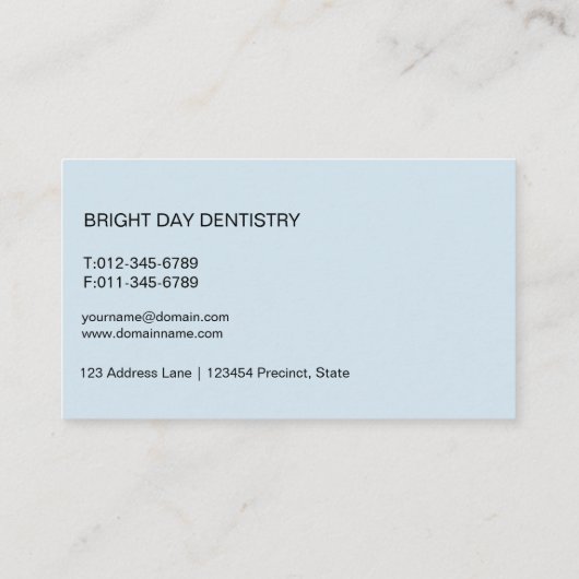 デンタルケア歯科口腔衛生 名刺 (裏面)