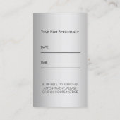 デンタルケア歯科用金属アポイントメント 予約カード (裏面)