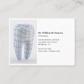 デンタルケア歯科矯正医モダンアポイントメントカード 名刺 (裏面)