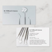 デンタルケア歯科矯正医モダン歯医者ツール 名刺 (正面/裏面)