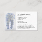 デンタルケア歯科矯正医モダン歯医者 名刺 (裏面)