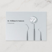 デンタルケア歯科矯正医モダン歯医者 名刺 (正面)