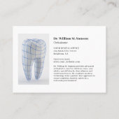 デンタルケア歯科矯正医モダン歯医者 名刺 (裏面)