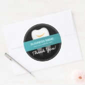 デンタルケア笑顔の歯ビジネスありがとう ラウンドシール (封筒)