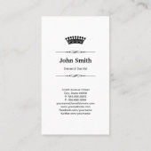 デンタルケア-プロフェッショナルモダン白黒 名刺 (裏面)