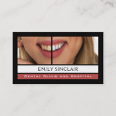 デンタルケア、歯科医アポイントメント 名刺 (正面)