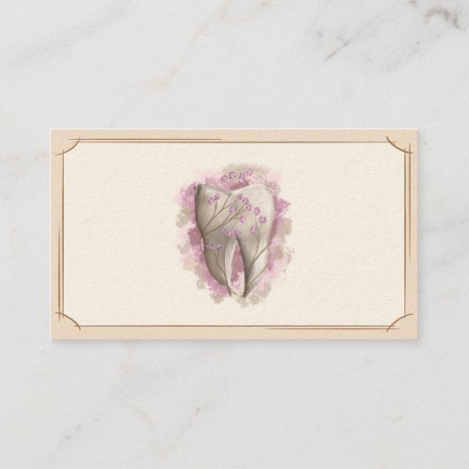 デンタルケア。歯科医/歯科助手。テンプレート 名刺 (裏面)