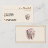 デンタルケア。歯科医/歯科助手。テンプレート 名刺 (正面/裏面)