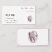 デンタルケア。歯科医/歯科助手。テンプレート 名刺 (正面/裏面)