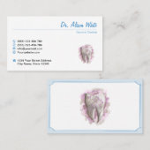 デンタルケア。歯科医/歯科助手。テンプレート 名刺 (正面/裏面)