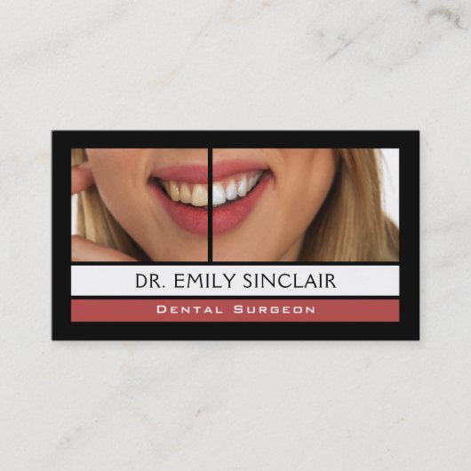 デンタルケア、歯科、歯医者 名刺 (正面)