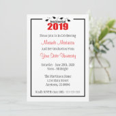 デンタルスクール2019卒業招待状(レッドキャップ) 招待状 (スタンド正面)