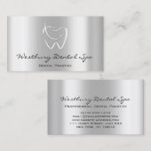 デンタルスタジオスマイルロゴシルバーグレー 名刺 (正面/裏面)